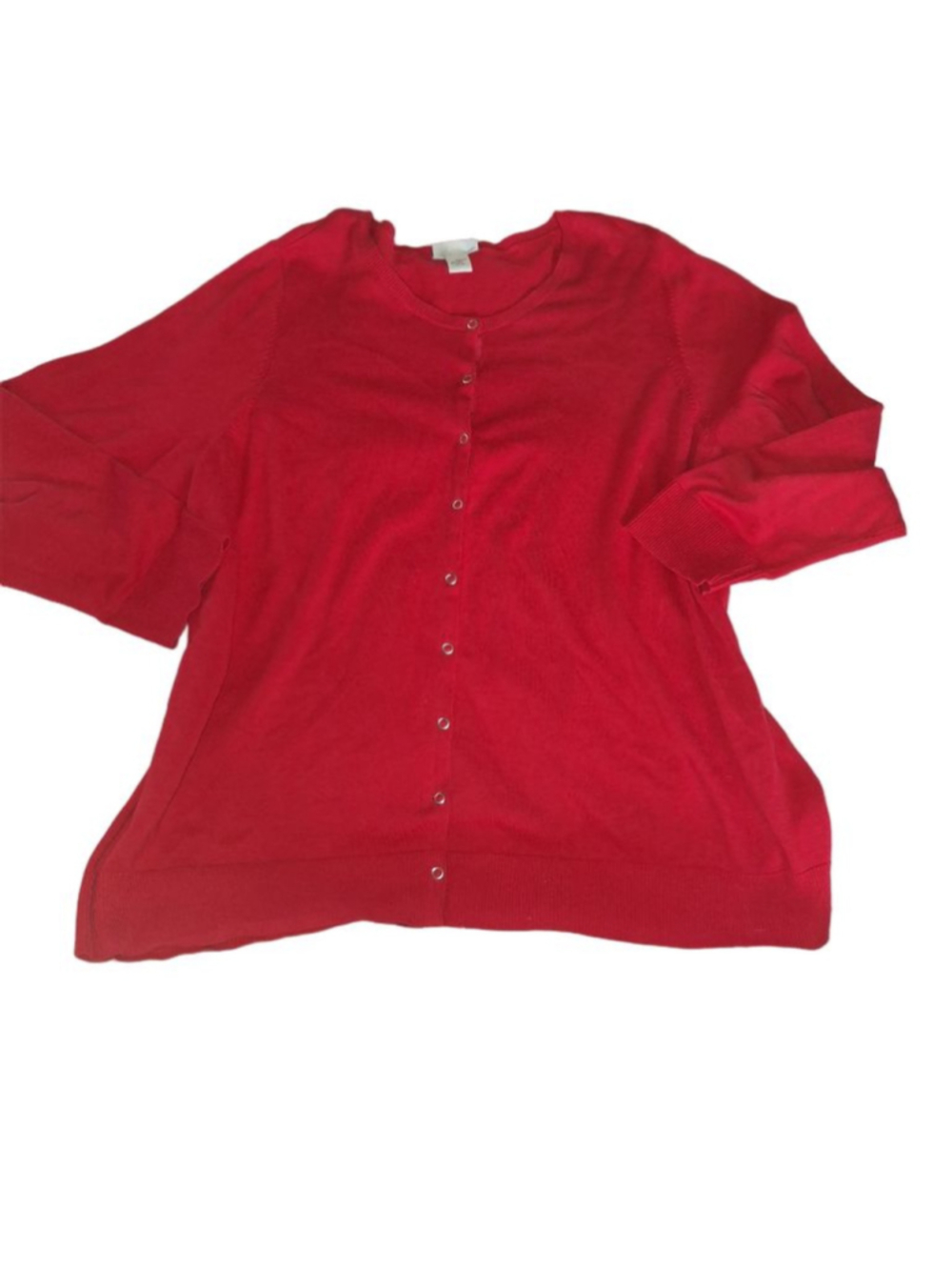 Catherines Red modest Cardigan preppy college plus Sweater 3X church librarian